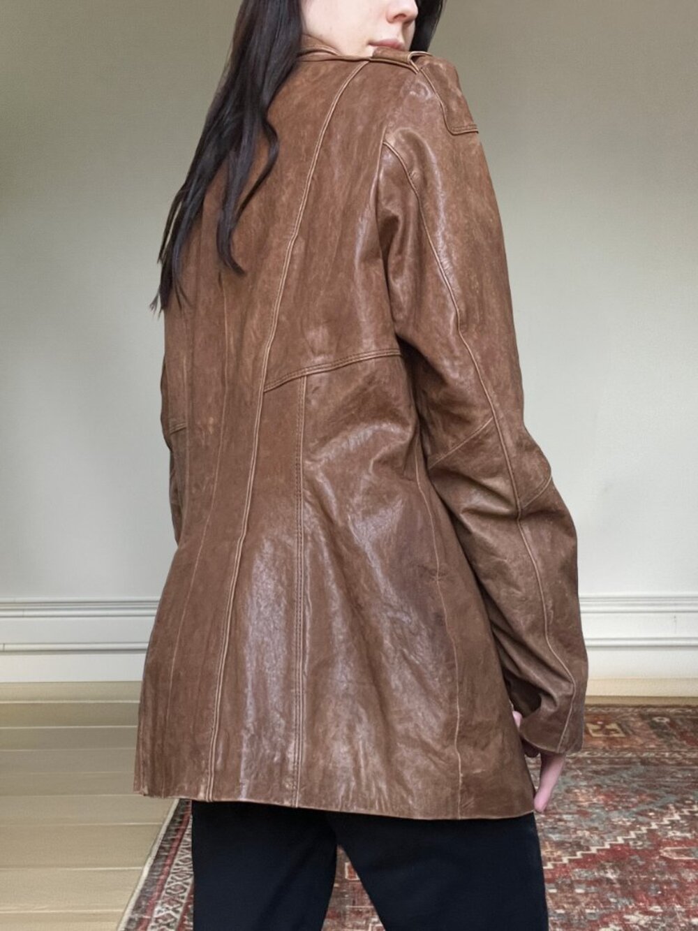 Vintage Danier military leather jacket - Picture 2 of 10
